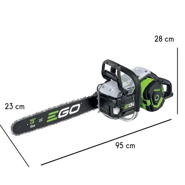 Tronçonneuse à batterie EGO CSX 5000 - 50 cm avec guide-chaîne et chaîne Oregon