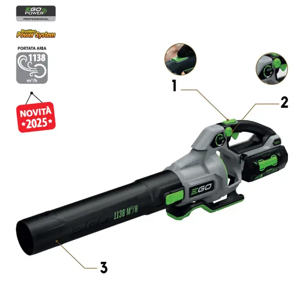 EGO LB 6700 E - Souffleur de feuilles professionnel à batterie