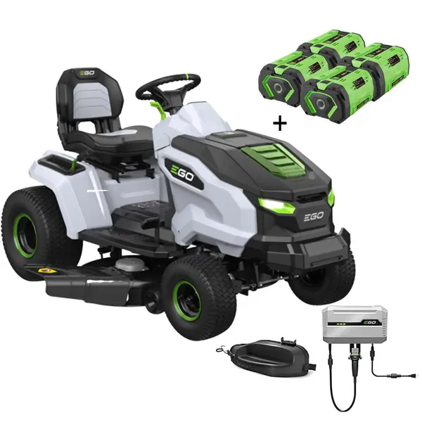 Kit tracteur EGO TR 4200 E - T6 avec chargeur de batterie et kit promotionnel 4 x 10 Ah
