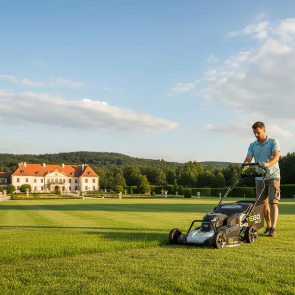 EGO LMX 7600 SP - Tondeuse à gazon autotractée pour grandes surfaces, 10 hauteurs de coupe