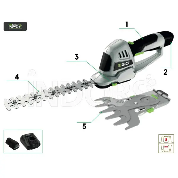 EGO CHT 2001 E - Taille-haie et coupe-herbe sur batterie