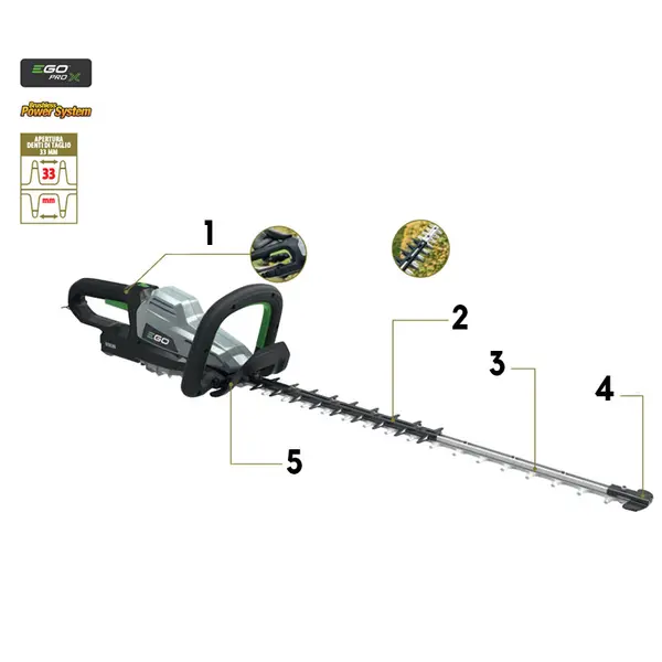 EGO HTX6500 - Taille-haie professionnel 65 cm Lames double face