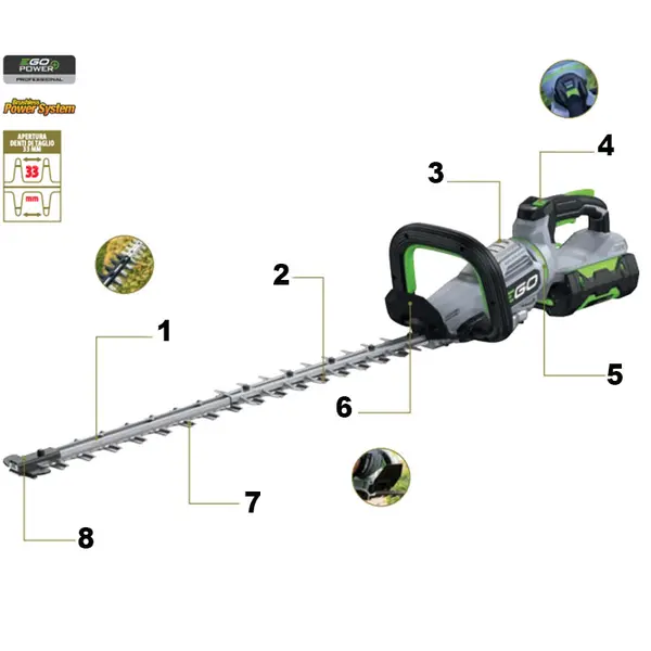 Taille-haie sans fil EGO HT 6510E - 65 cm, 2 vitesses