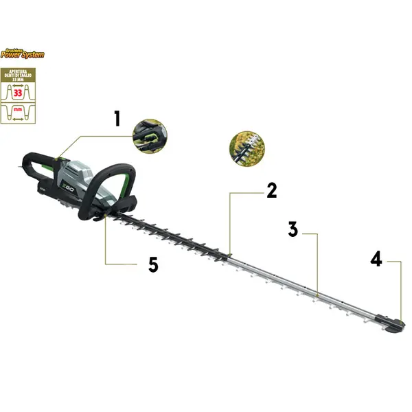 EGO HTX 7500 - Taille-haie professionnel sans fil de 75 cm