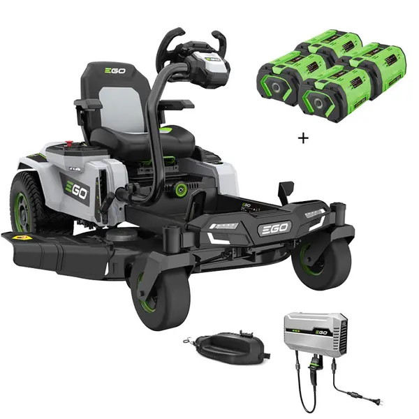 Tondeuse autoportée EGO ZT4201E-S - 107 cm avec chargeur rapide et prise de mulching