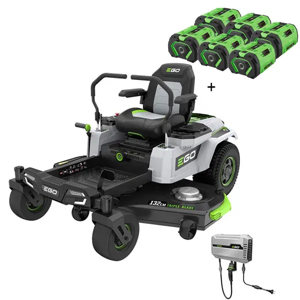 Tondeuse autoportée à rayon de braquage zéro EGO ZERO TURN Z6 ZT5201E-L - 132 cm, éjection latérale