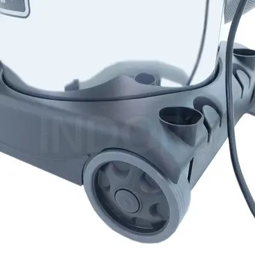 détail de roue solide et connexion d'accessoires Elsea Altai BL110ES - Aspirateur en acier inoxydable 23 L pour outils électriques