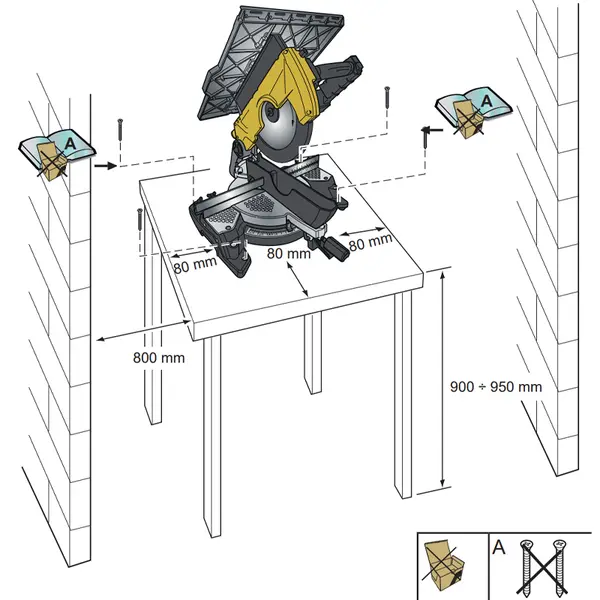 Instructions de montage Scie circulaire à onglet pour bois Femi TR 100