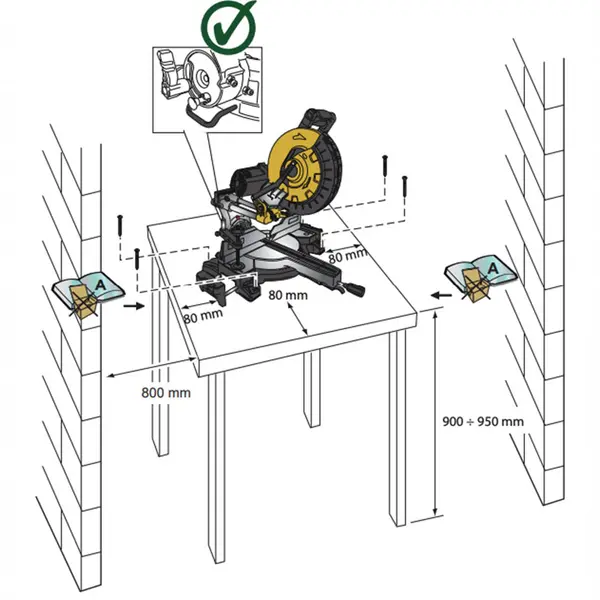 Instructions de montage Scie à onglet radiale pour la coupe du bois Femi TR 1030 DB/A