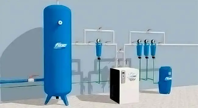 Diagramme de sécheur à compresseur d'air