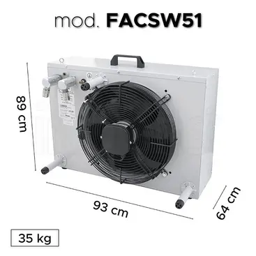 Mesures de l'unité extérieure Fral FACSW22 - Climatiseur portable professionnel