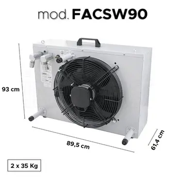 mesures de l'unité extérieure Fral FACSW90 - Climatiseur portable professionnel