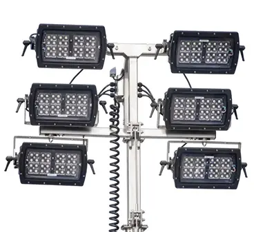 Genmac BRILLEN - Tour d'éclairage télescopique 7 m Multiled Diesel avec Réservoir 110 L