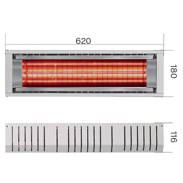 Lampes chauffantes infrarouges GH BHM-1500 / BHM-3000 à longueur étendue