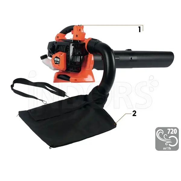 GreenLine GBV 280 A - Aspirateur/souffleur de feuilles avec moteur essence 27,2 cm3