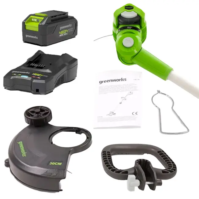 Greenworks G48LT30K2 - Kit batterie pour coupe-bordures télescopique