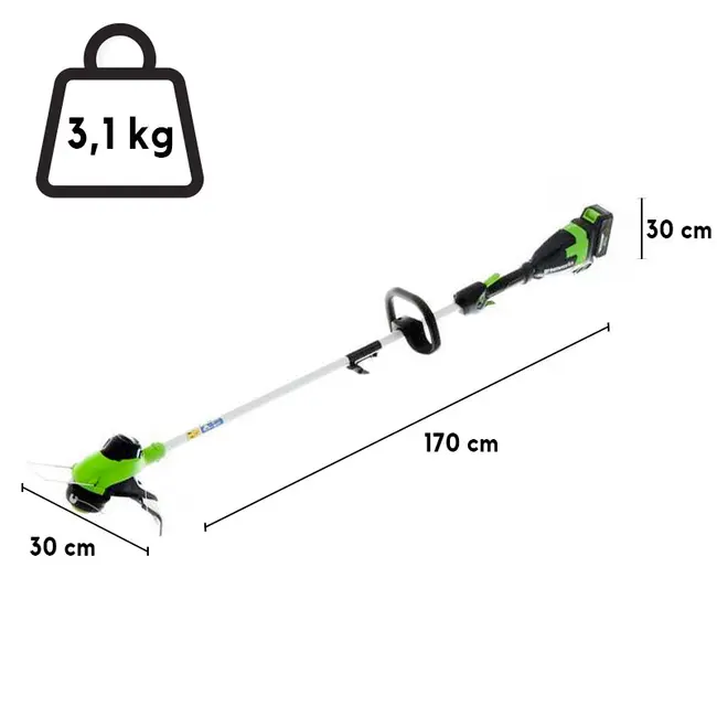 Greenworks G48ST8K2 - Coupe-bordures à batterie rechargeable