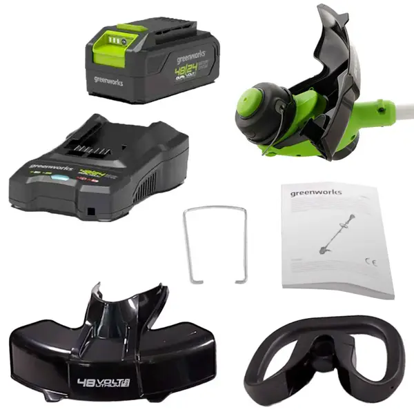 Greenworks G48ST8K2 - Coupe-bordures 33 cm avec batterie et chargeur inclus