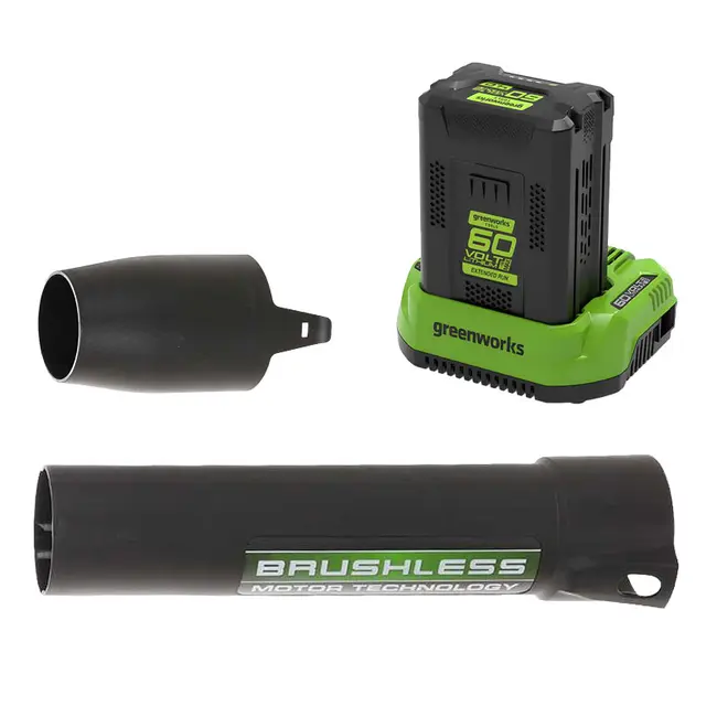Souffleur de feuilles à batterie Greenworks GD60ABK4 4 Ah + chargeur