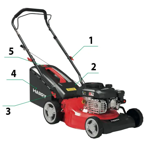 Tondeuse à gazon à essence Harry HR 4300 PX 067840 - 141 cm3