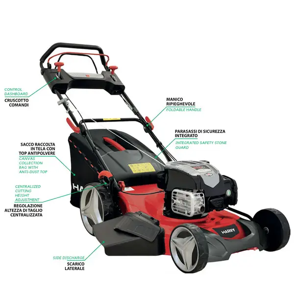 Harry HR 5500 SBQ - Tondeuse à gazon semi-professionnelle avec mulching