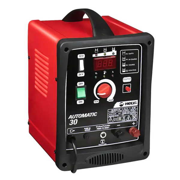 Chargeur de batterie Helvi Automatic 30 pour batteries plomb-acide AGM GEL et Start/Stop