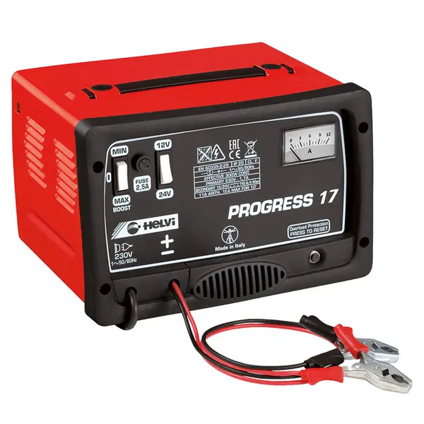 Helvi Progress 17 - Chargeur de batterie semi-professionnel pour batteries plomb-acide