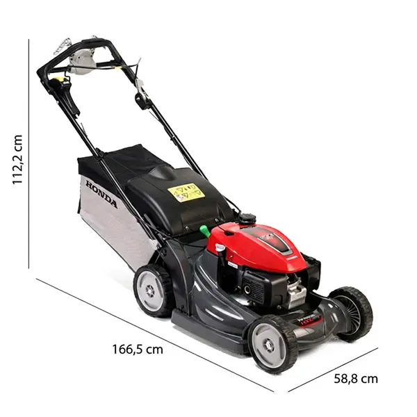 Tondeuse à gazon Honda HRX 537 HY - 202 cm³ essence avec fonction mulching et sac de 76 L