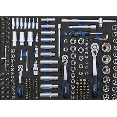 Chariot à outils Hyundai 59005 à 5 tiroirs avec 298 outils inclus
