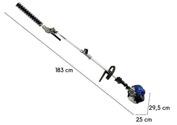Mesures Débroussailleuse Hyundai LDMT430 + Taille-haie + Sécateur cod. 35250