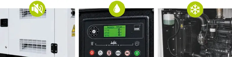 Hyundai 65572 - Générateur 1500 tr/min Stage V 55 kVA Monophasé/Triphasé Insonorisé
