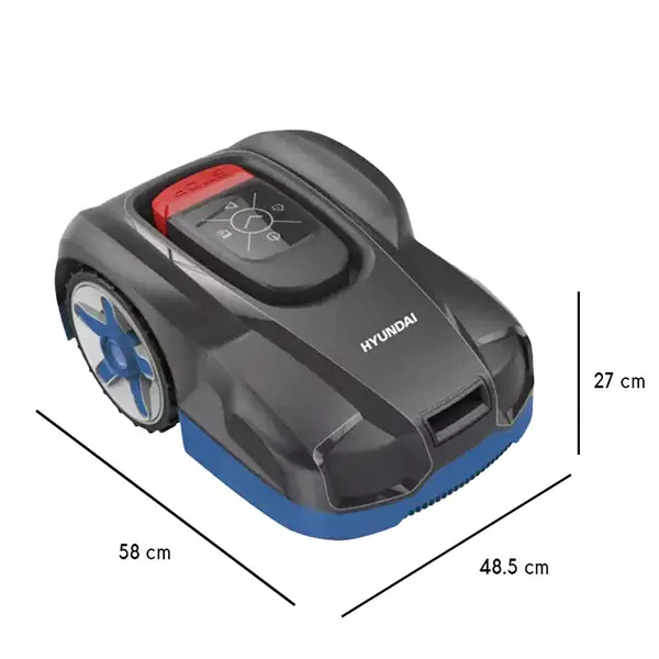 Dimensions de la tondeuse robot Hyundai 65487