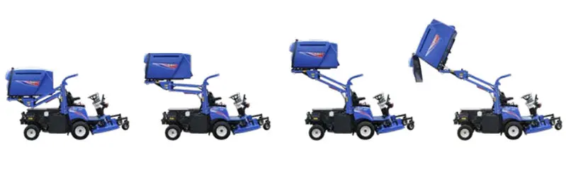 Iseki SF 544 - Tracteur tondeuse avec bac de ramassage basculant