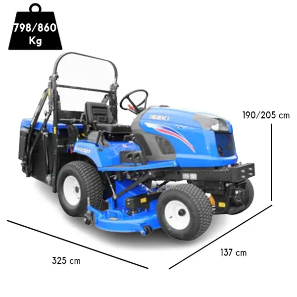 Iseki SXG 327 - Tondeuse autoportée diesel avec plateau de coupe de 137 cm
