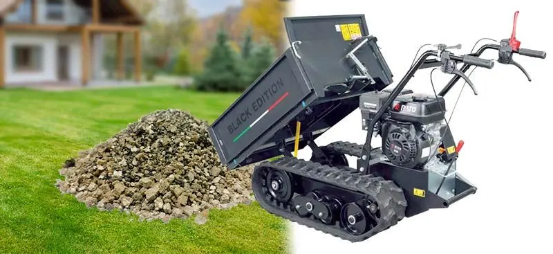 J'utilise Italian Power TC300 Tilting Black - Brouette motorisée sur chenilles