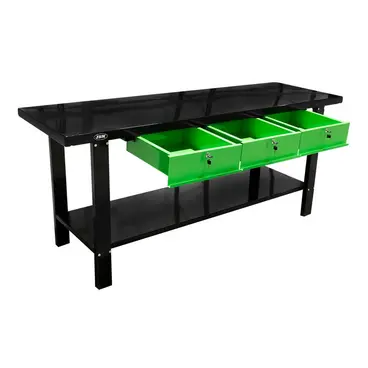 JBM 51738 - Table de travail professionnelle à 3 tiroirs pour ateliers