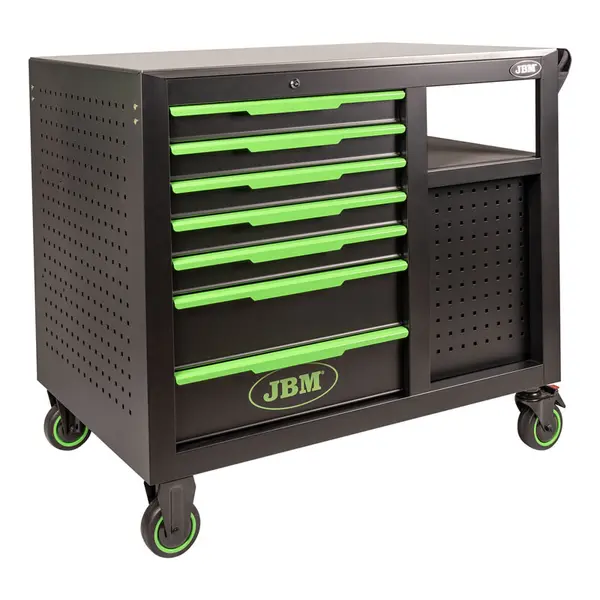 JBM 54509 - Chariot à outils avec 7 tiroirs avant et 4 tiroirs latéraux