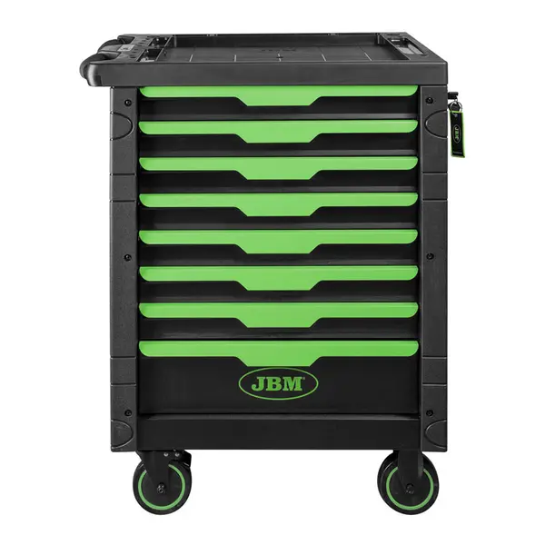 JBM 54718 - Chariot professionnel XL à 8 tiroirs, outils CRV 289 inclus
