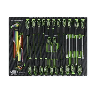 JBM 54718 - Chariot professionnel XL à 8 tiroirs, outils CRV 289 inclus