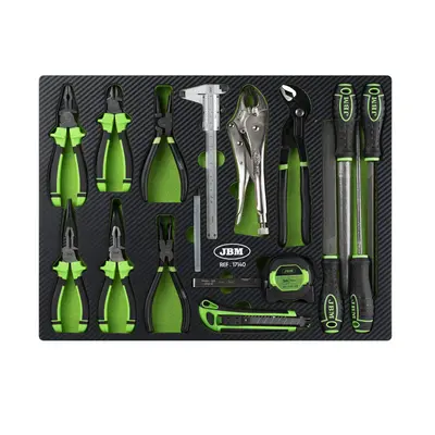 JBM 54718 - Chariot professionnel XL à 8 tiroirs, outils CRV 289 inclus
