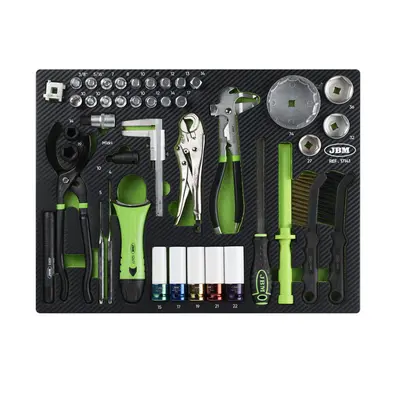 JBM 54718 - Chariot professionnel XL à 8 tiroirs, outils CRV 289 inclus