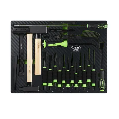 JBM 54718 - Chariot professionnel XL à 8 tiroirs, outils CRV 289 inclus