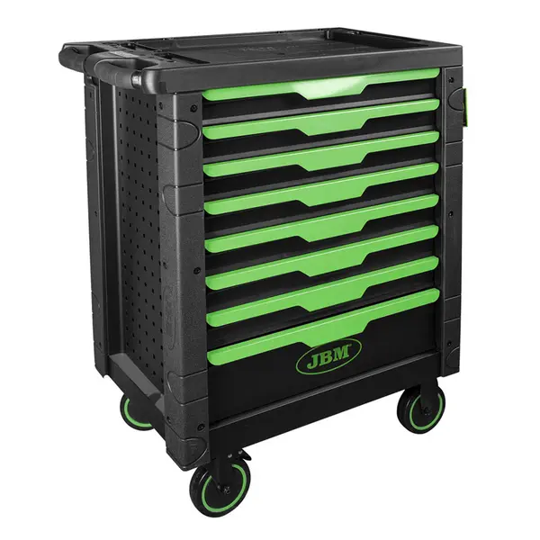 JBM 54718 - Chariot professionnel XL à 8 tiroirs, outils CRV 289 inclus