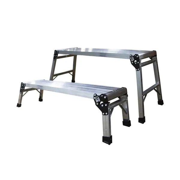 JBM 50656 - Kit de 2 plateformes pliantes professionnelles en aluminium, capacité 100 kg