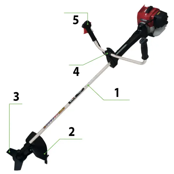 Débroussailleuse thermique Kaaz KV 450 W 026455 - Moteur Kawasaki 45,4 cm³ à 2 temps