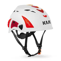 Kask Superplasma AQ Hi Viz blanc avec inserts rouges