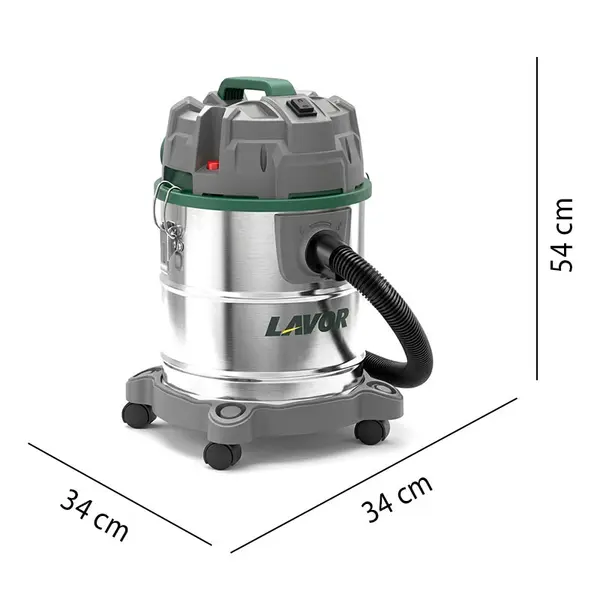 Aspirateur professionnel pour liquides et solides Lavor Dozzy Power 20XS, compact et puissant.