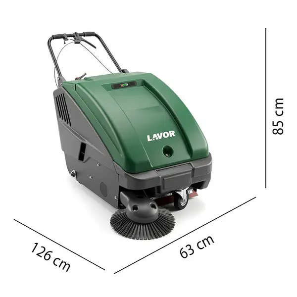 Balayeuse Lavor SLG 700 ET avec largeur de nettoyage et dimensions hors tout pour les surfaces moyennes et grandes