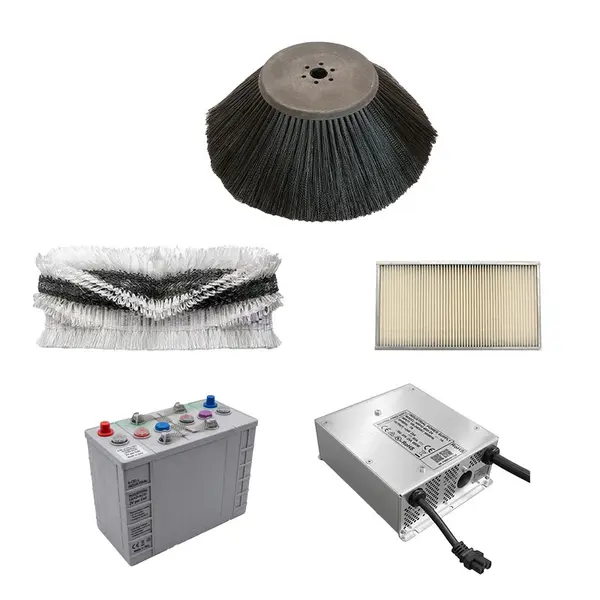 Lavor SLG 700 ET, équipement complet avec batterie, chargeur, brosse latérale et bac de ramassage