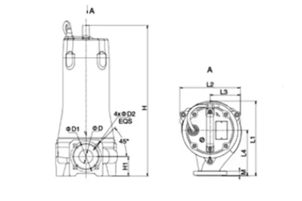 Schéma de la pompe électrique Leo 50SWUm